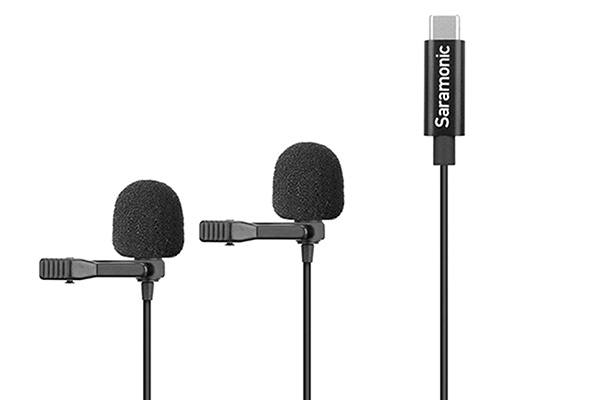 6米线长枫笛-Saramonic-USB-C接口LavMicro--U3C-双咪头-领夹麦克风-数字型USB-Type-C全向型电容式领夹麦-600